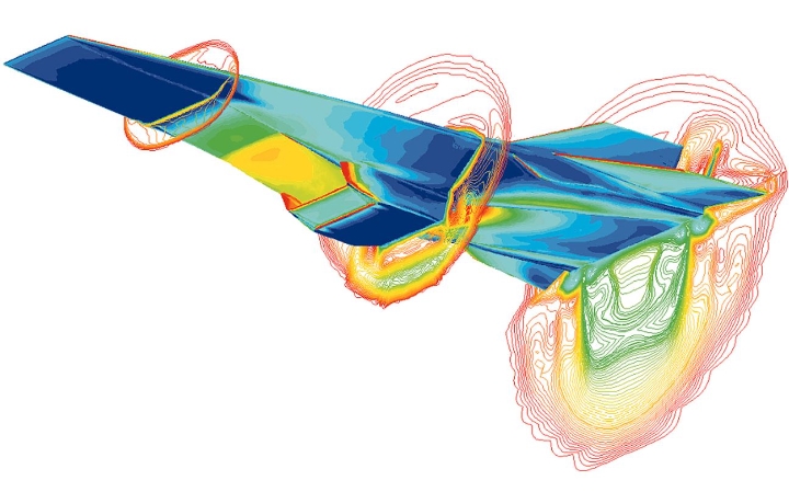 CFD image of the X-43A at Mach 7.JPG